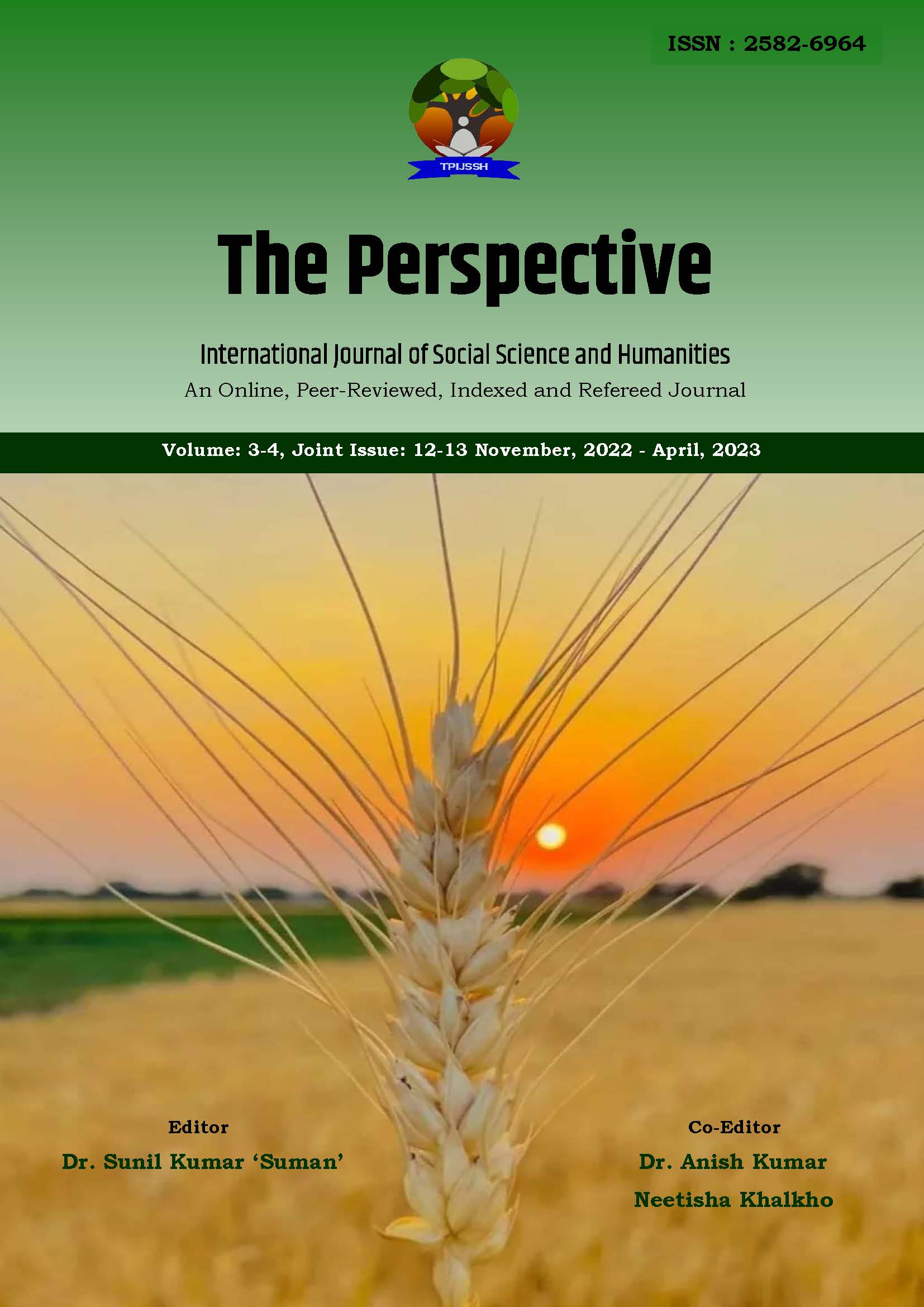 The Perspective International Journal of Social Science and Humanities Issue: 12-13